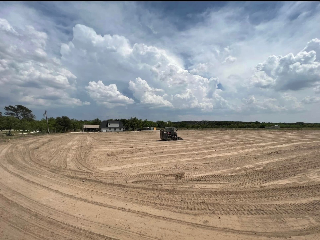 Freshly graded building pad